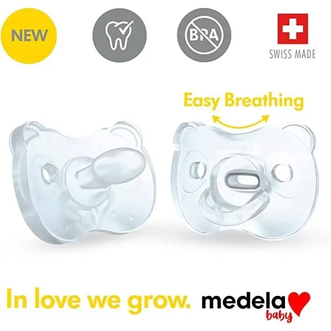 Medela Plus With Steribox Soft Silicone Soother 6-18 Months Blue 2 Pack