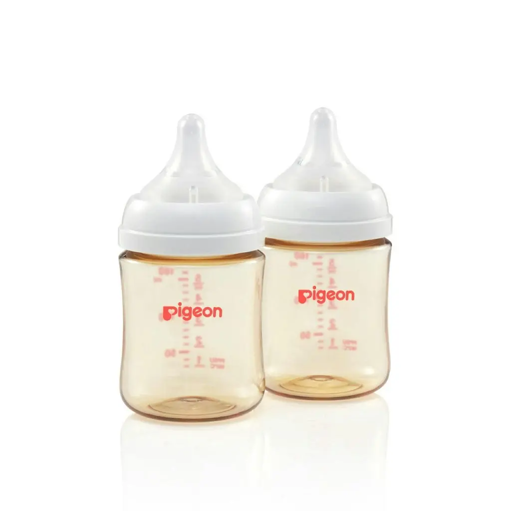 PIGEON Softouch Peristaltic Plus Wide Neck PPSU 160ml BPA BPS Free Twin Pack