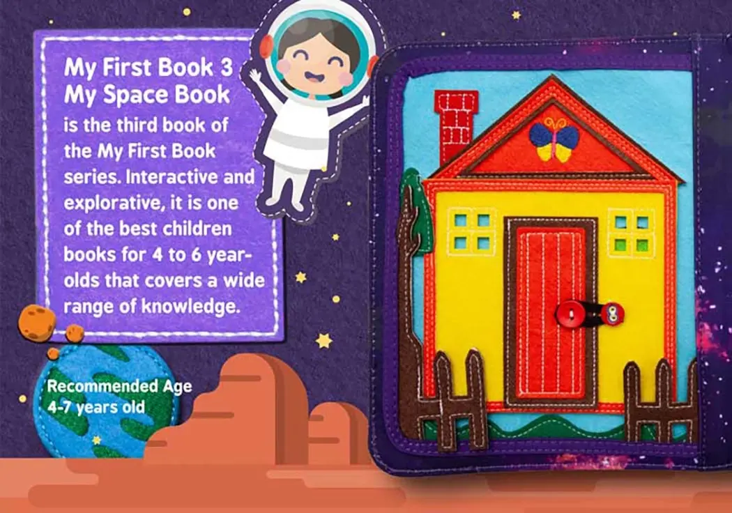 My First Book My Space Book Red Montessori Education Kids Gift Books