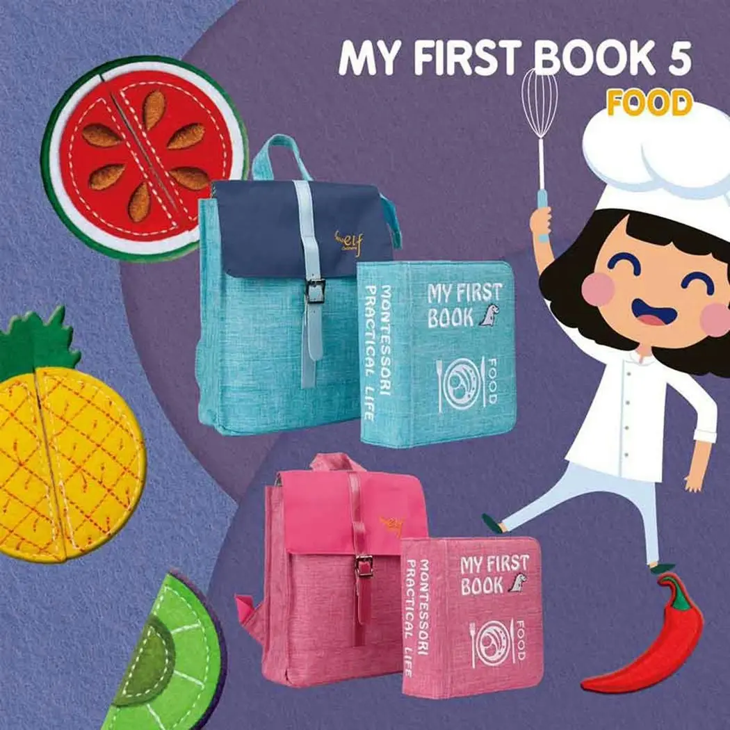 My First Book No.5 Food Book Pink Montessori Education Kids Gift Books