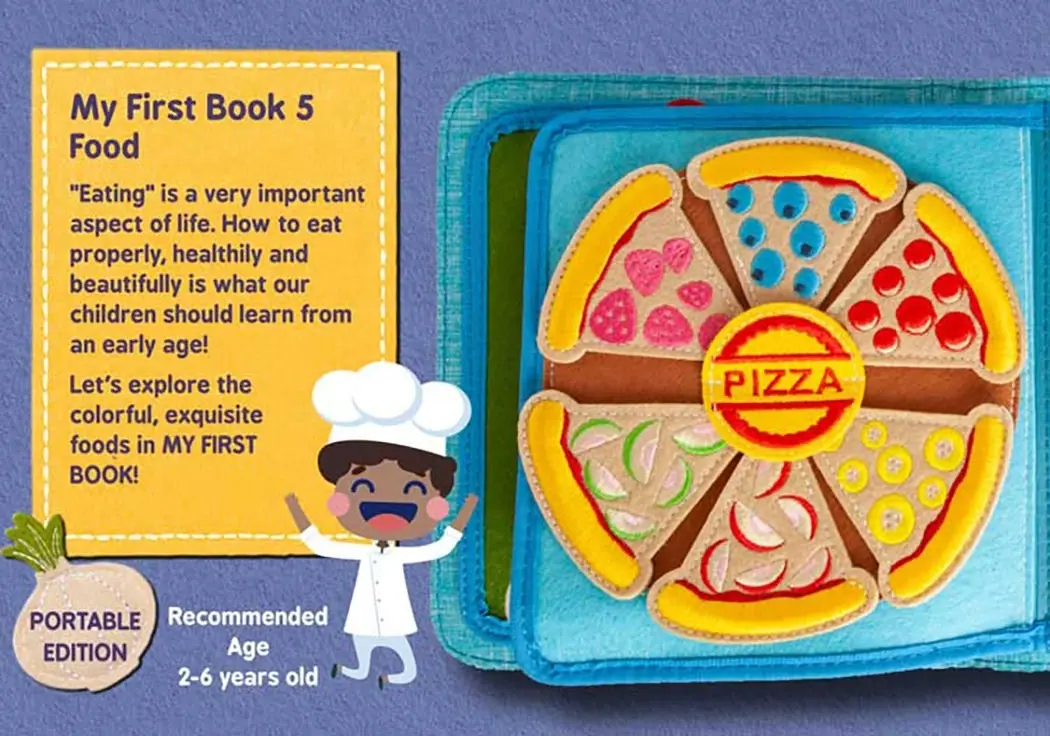 My First Book No.5 Food Book Pink Montessori Education Kids Gift Books