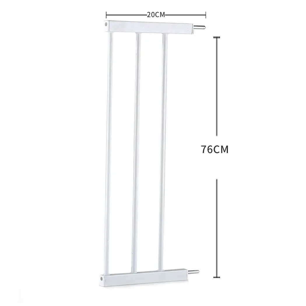 Levede Baby Safety Gate Adjustable Pet Stair Barrier 20cm Door Extension White