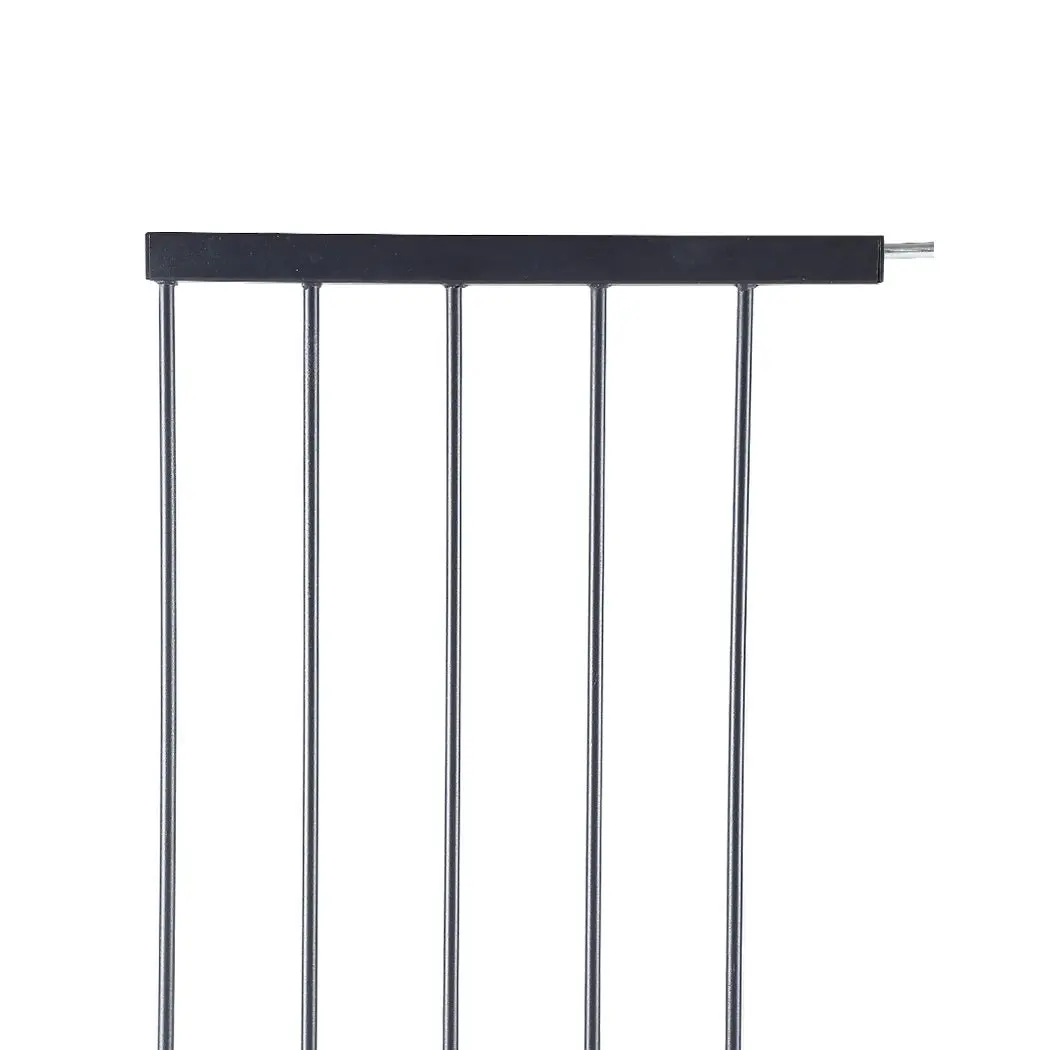 Levede Baby Safety Gate Adjustable Pet Stair Barrier 45cm Door Extension Black