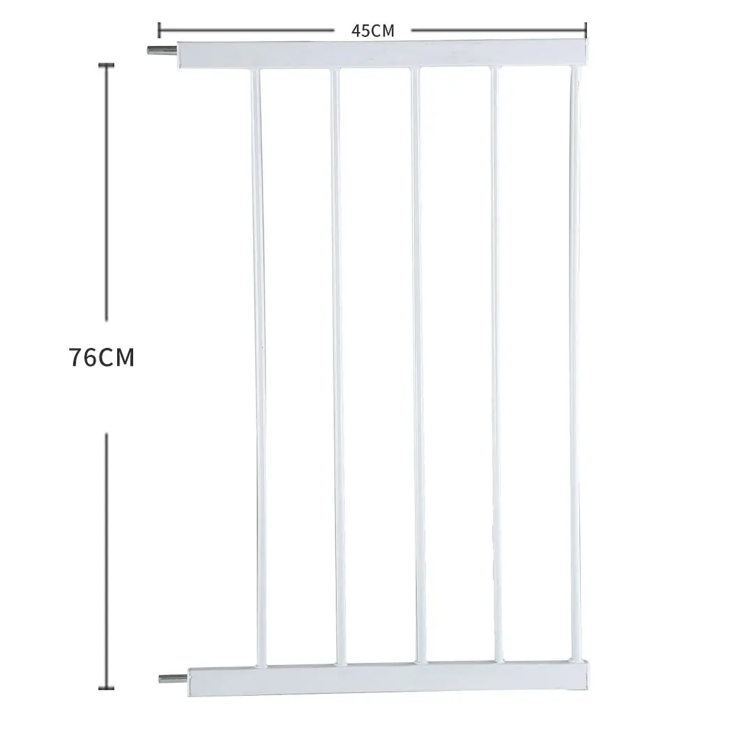 Levede Baby Safety Gate Adjustable Pet Stair Barrier 45cm Door Extension White