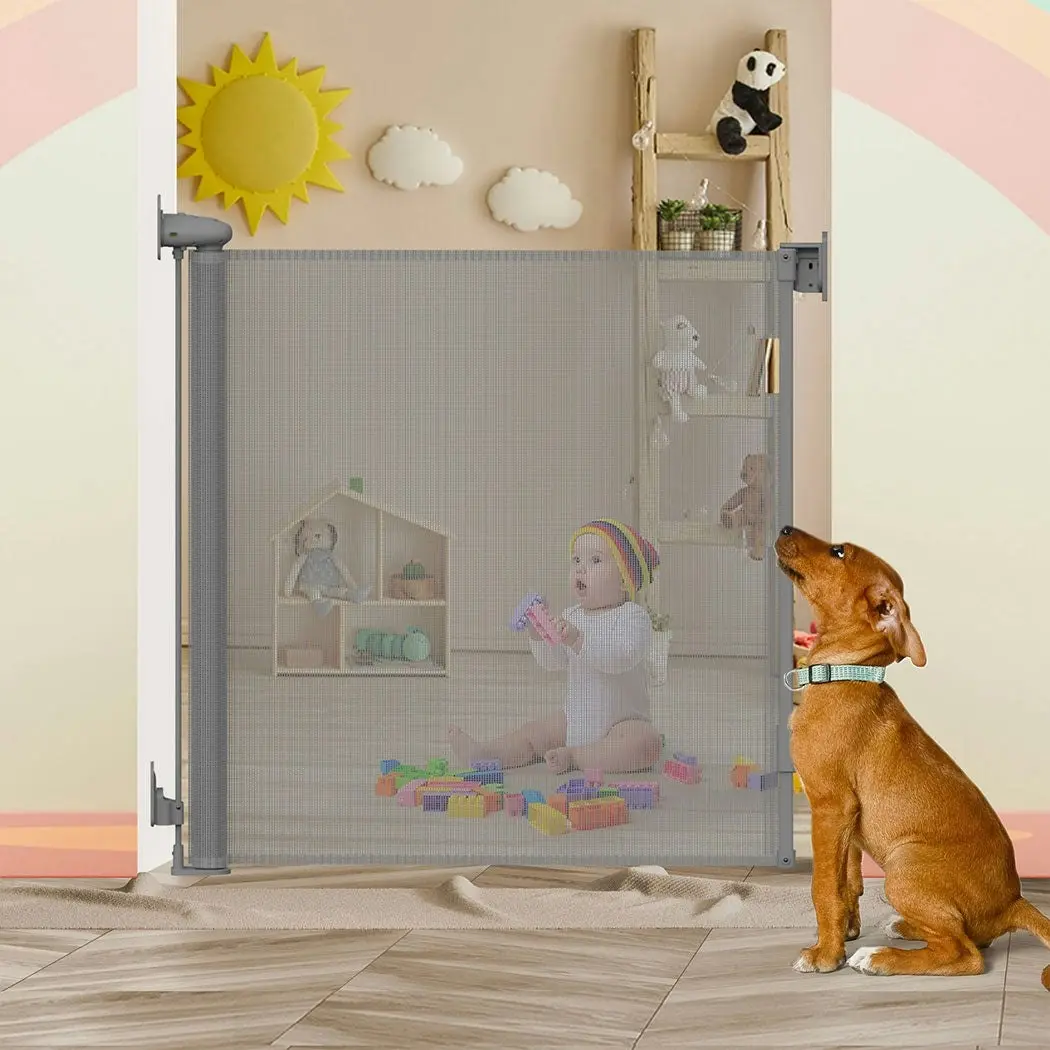 BoPeep Baby Safety Gates Adjustable Retractable Pet Dog Stair Doorways Guard 150