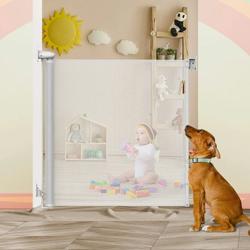 BoPeep Baby Safety Gates Adjustable Retractable Pet Dog Stair Doorways Guard 150