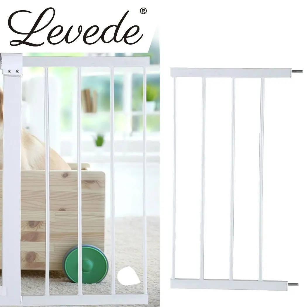 Levede Baby Safety Gate Adjustable Pet Stair Barrier 30cm Door Extension White