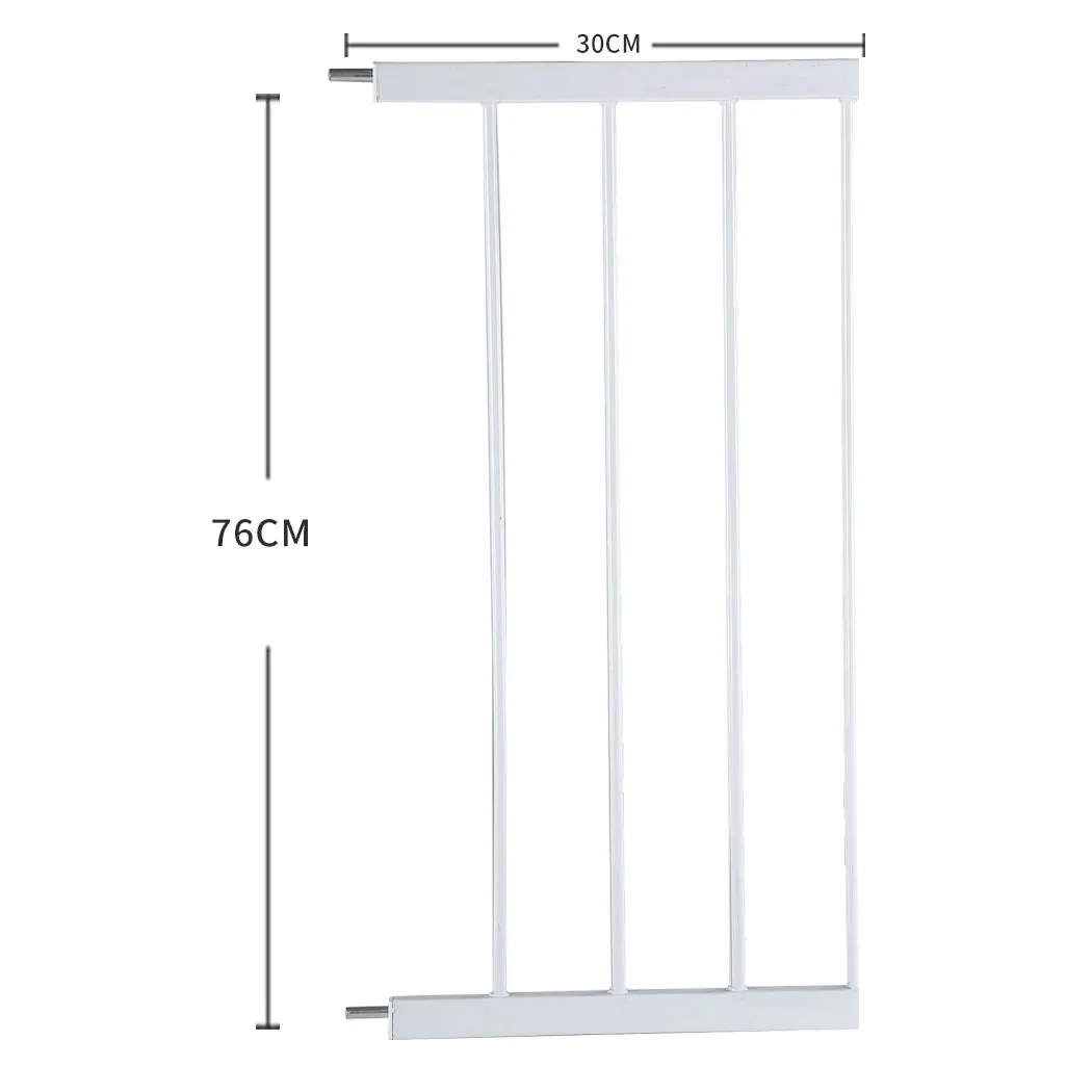 Levede Baby Safety Gate Adjustable Pet Stair Barrier 30cm Door Extension White