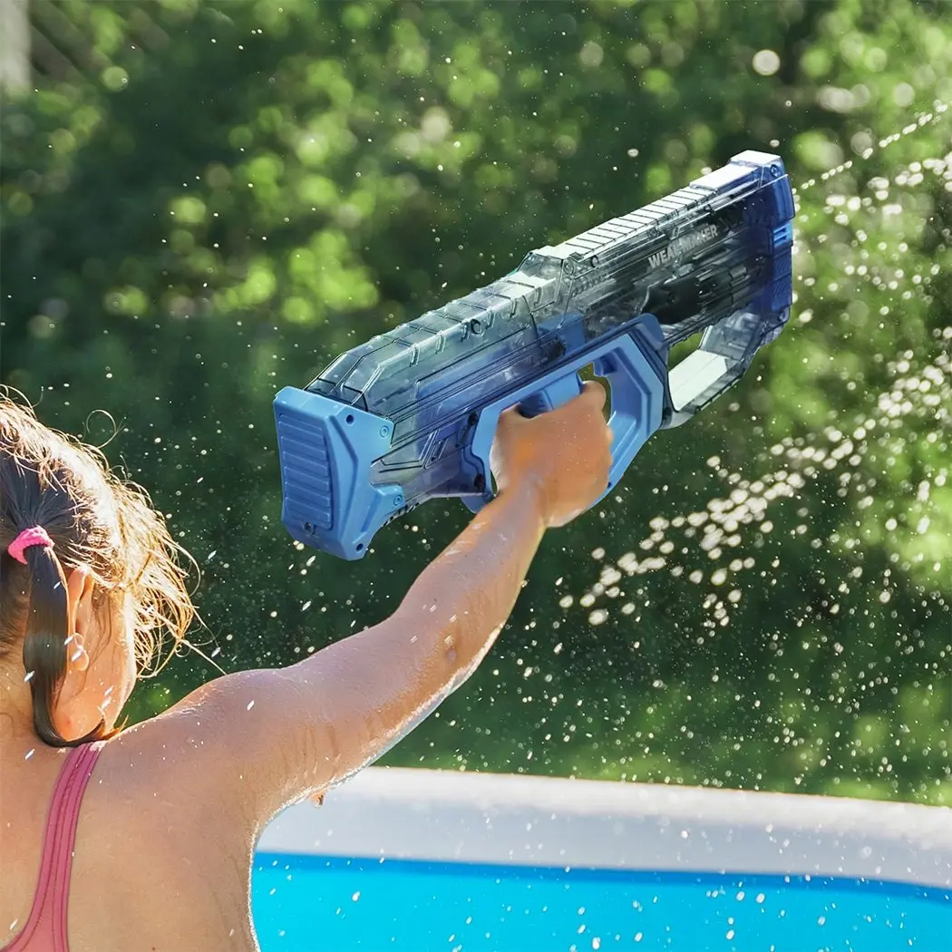 BoPeep Electric Water Gun Auto Squirt Blaster Soaker Toys Outdoor Summer Blue