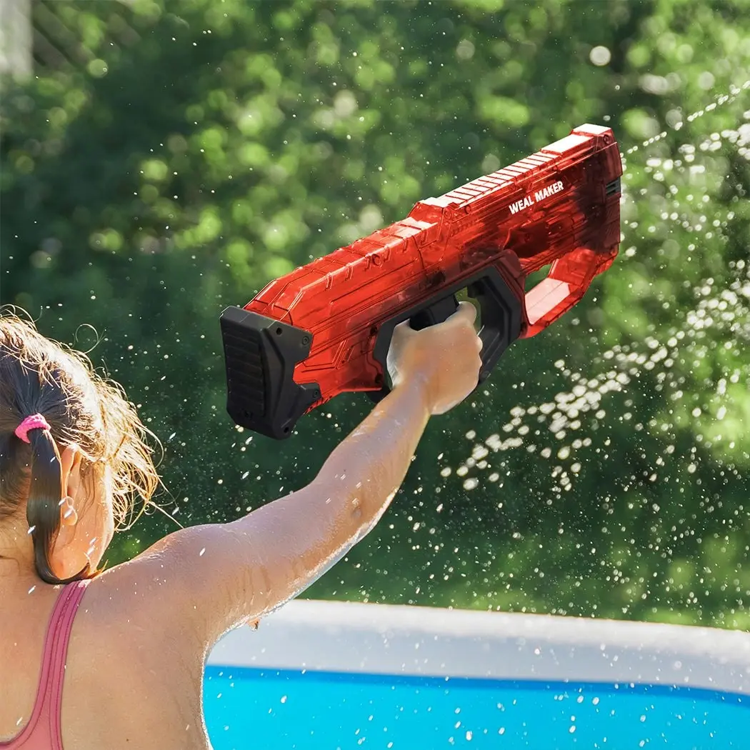 BoPeep Electric Water Gun Auto Squirt Blaster Soaker Toys Outdoor Summer Red