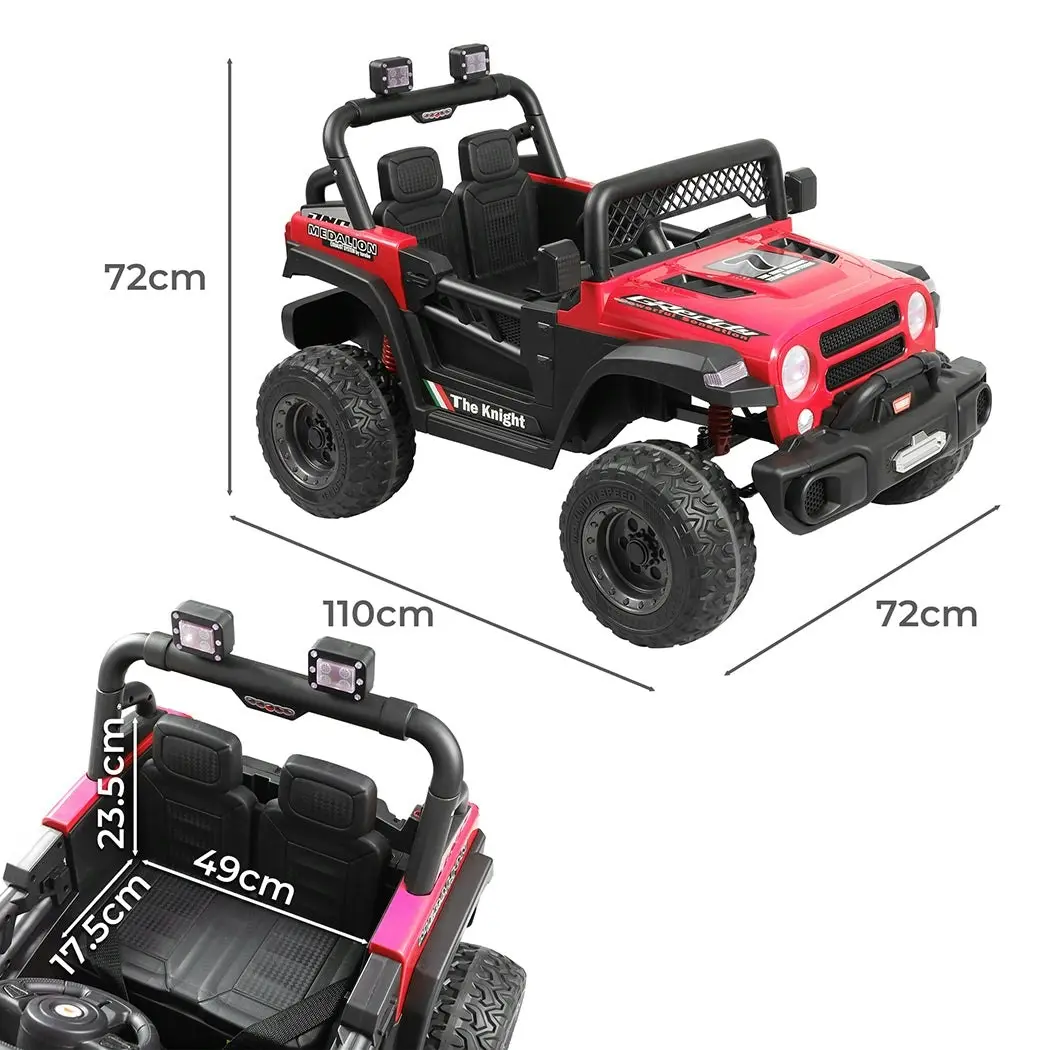 BoPeep Kids Ride On Car Electric Jeep Off Road Toy Remote Control Dual Motor Red