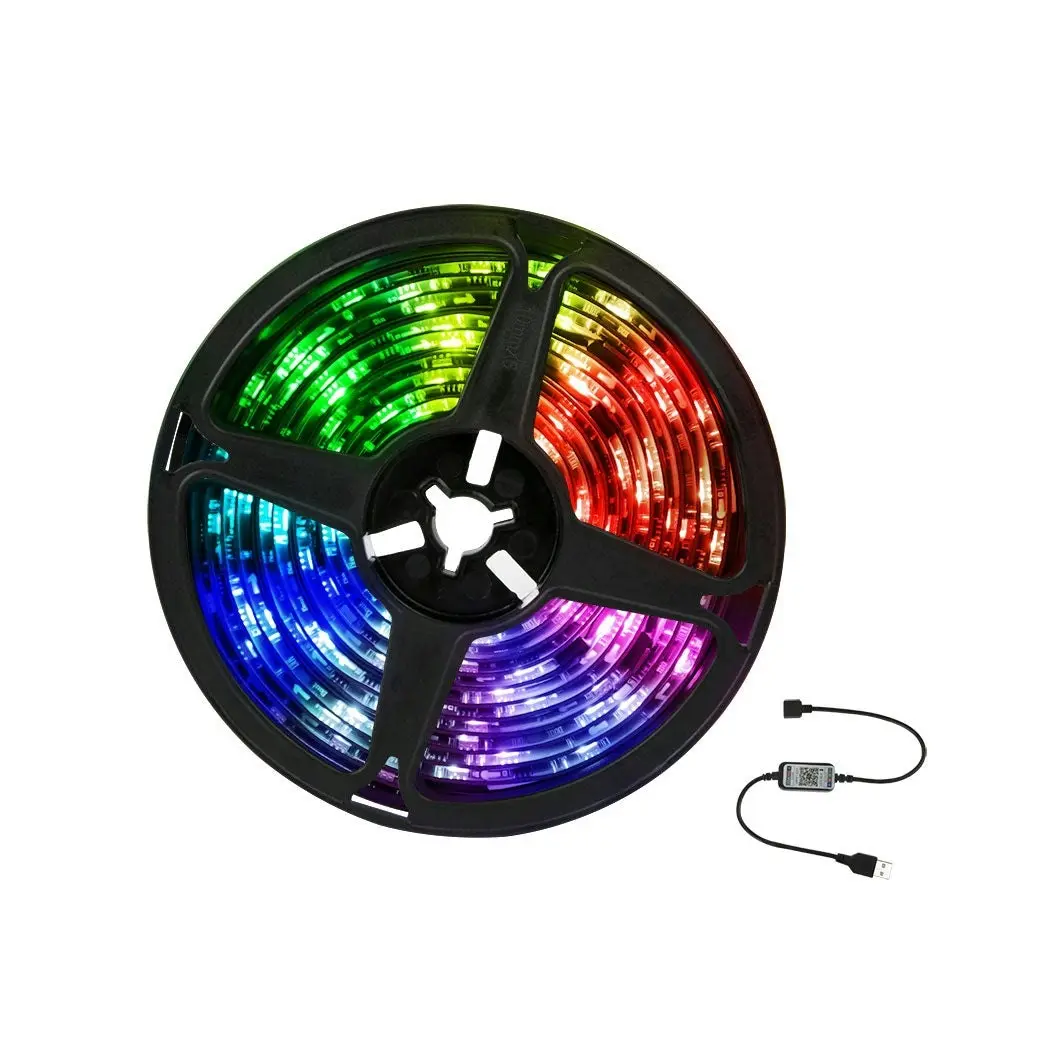 5M RGB 5050 LED Strip Lights 4 Roll TV Lighting Wifi Bluethooth Colour Changing