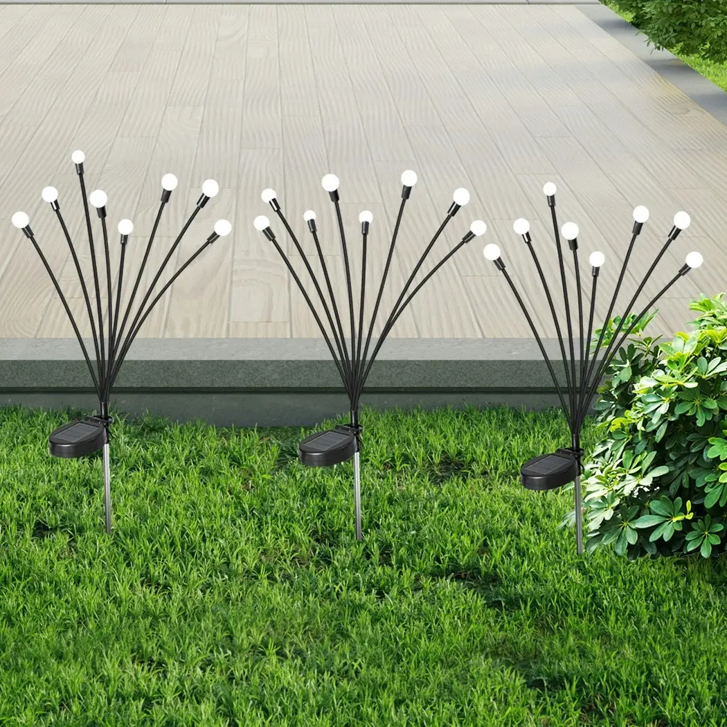 Firfly Solar Lawn Lights 8LED 4PC Outdoor Garden Path Swaying Lamp Waterproof