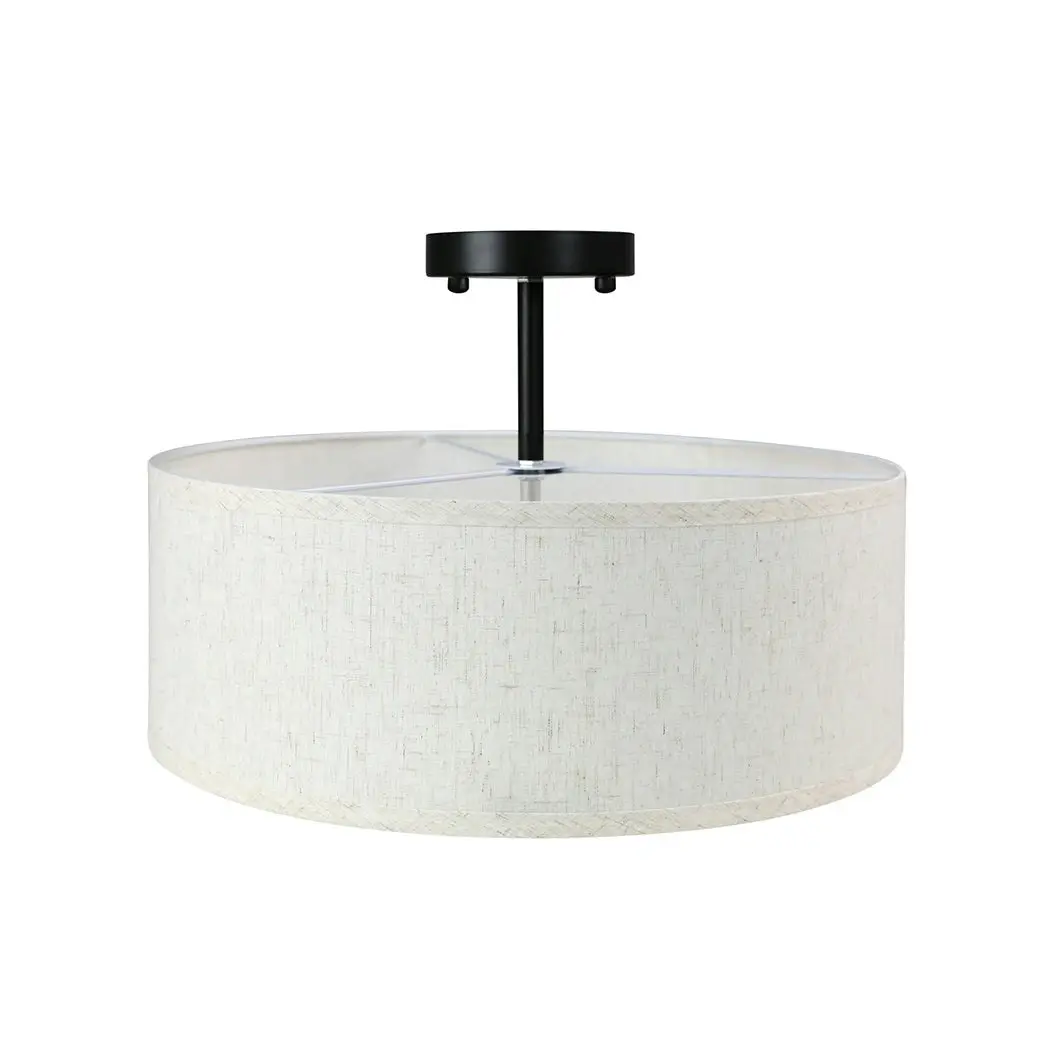 Emitto Ceiling Light Led Modern Pendant Lights Bedroom Lamp Linen Shade Flush