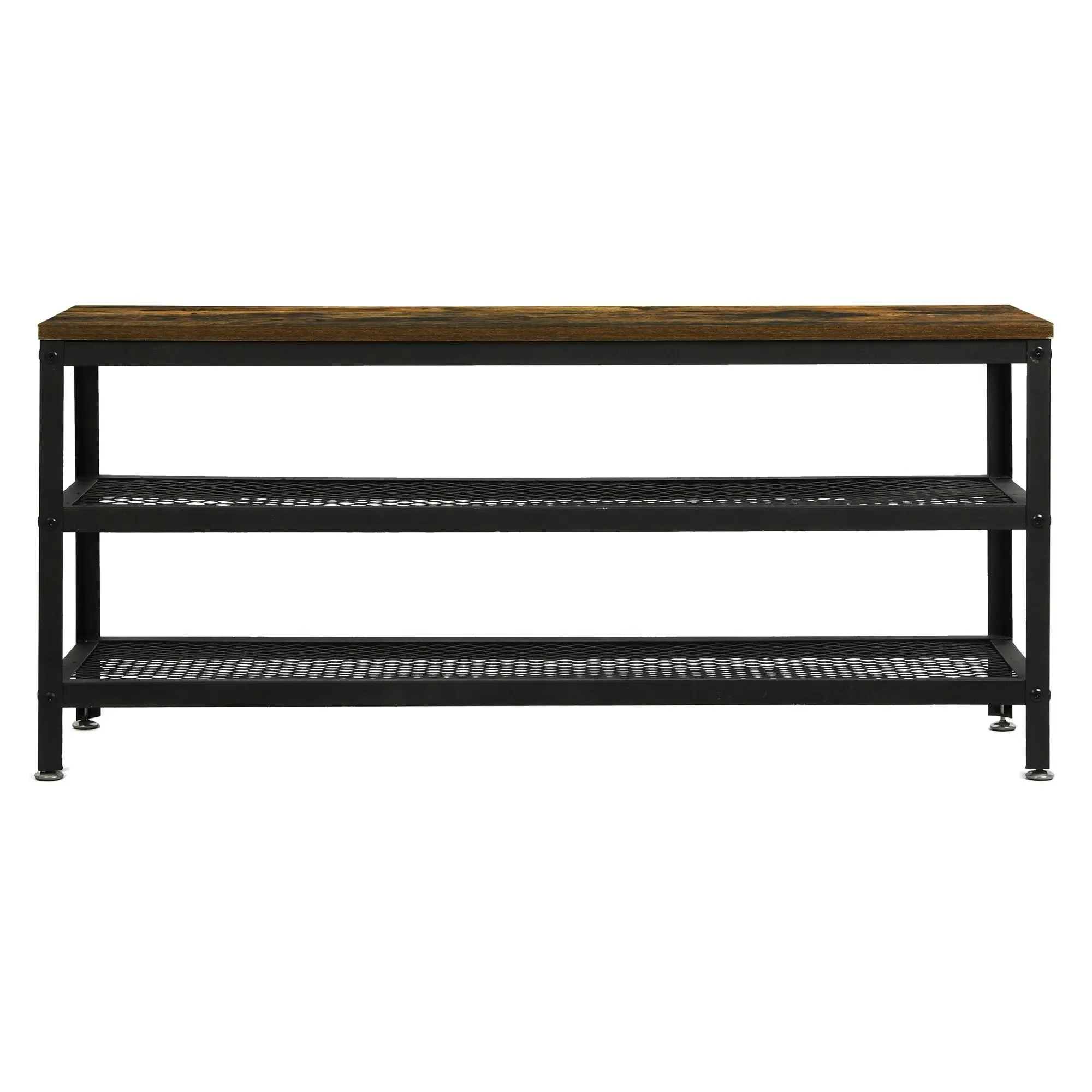 Levede 3-Tier Shoe Rack Bench Storage Cabinet Organisers Industrial Steel 100cm