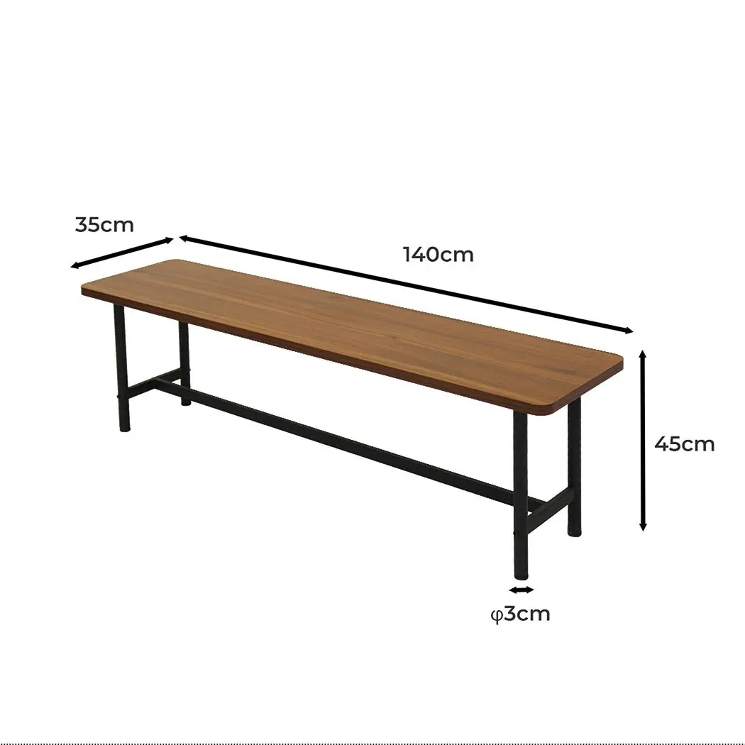 Levede 1XDining Chairs Bench Chair 2-3 Seater MDF Kitchen Garden Patio 140cm