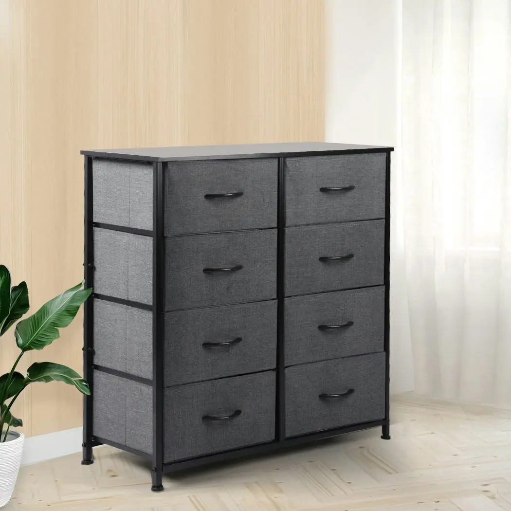 Levede Storage Cabinet Tower Chest of 8 Drawers Dresser Tallboy Lowboy Organizer