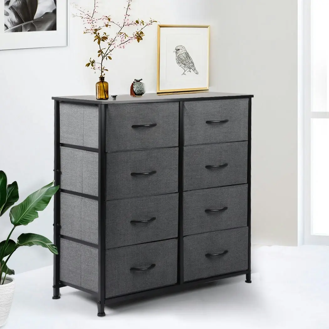 Levede Storage Cabinet Tower Chest of 8 Drawers Dresser Tallboy Lowboy Organizer