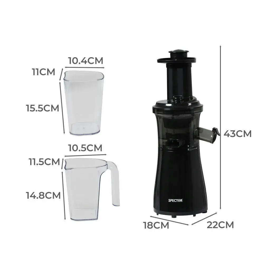 Spector Cold Press Slow Juicer Electric Fruit Juice Extractor Vegetable Processor