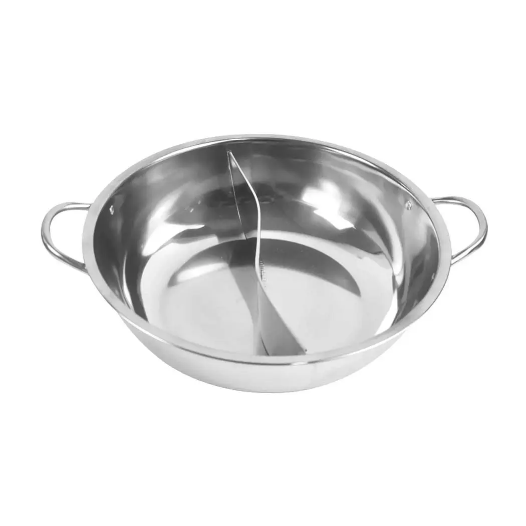 Toque Stainless Steel Twin Mandarin Hot Pot Induction Hotpot Cooker Cookware Lid