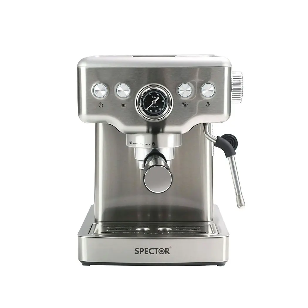 Spector Coffee Machine 20 Bar Espresso Cappuccino Maker Frother LCD Pre-soaking