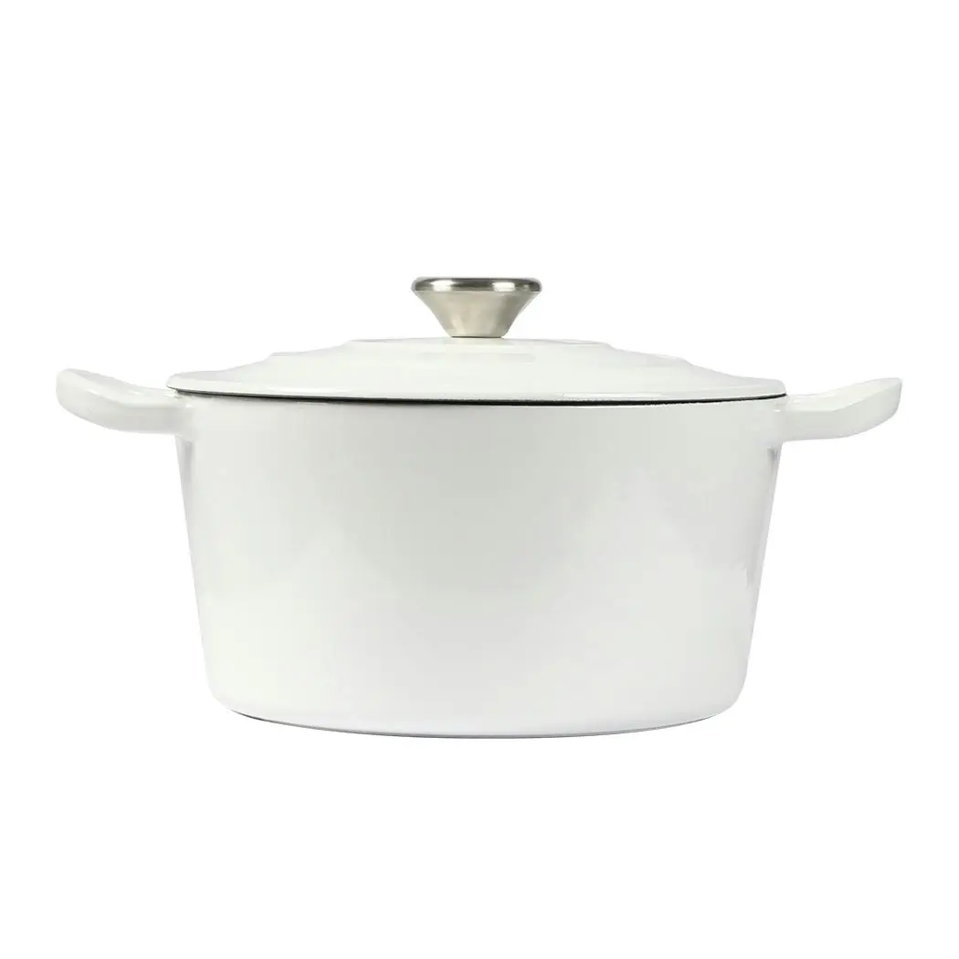 Toque Enamel Dutch Oven 4L Cast Iron Pan Casserole Pot Slow Cook Cooker with Lid