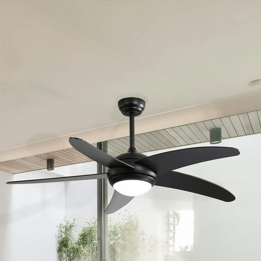 Spector 52'' Ceiling Fan LED Light DC Motor Remote Control 5 Speed Wooden Blade