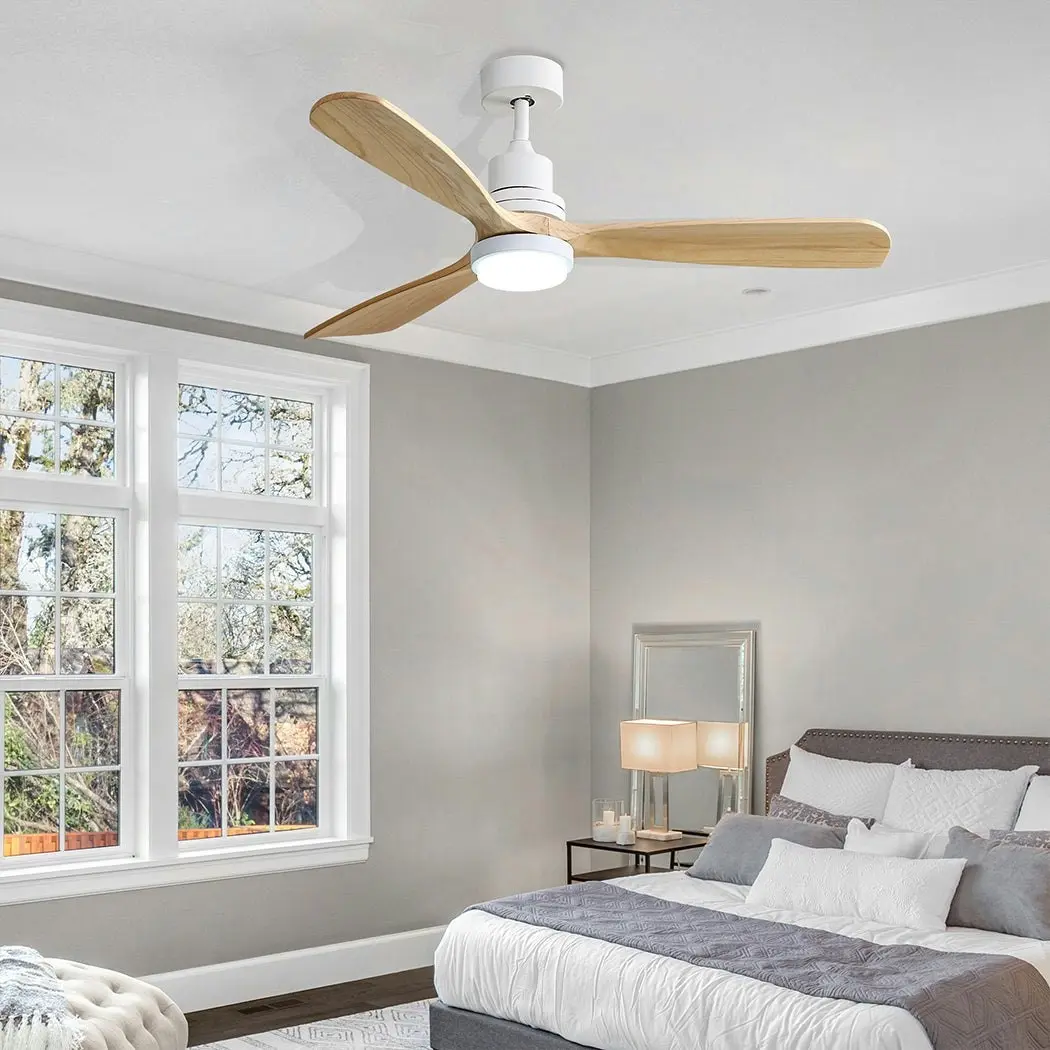 Spector Ceiling Fan 52'' DC Motor Wood Blades with Light LED Remote Control