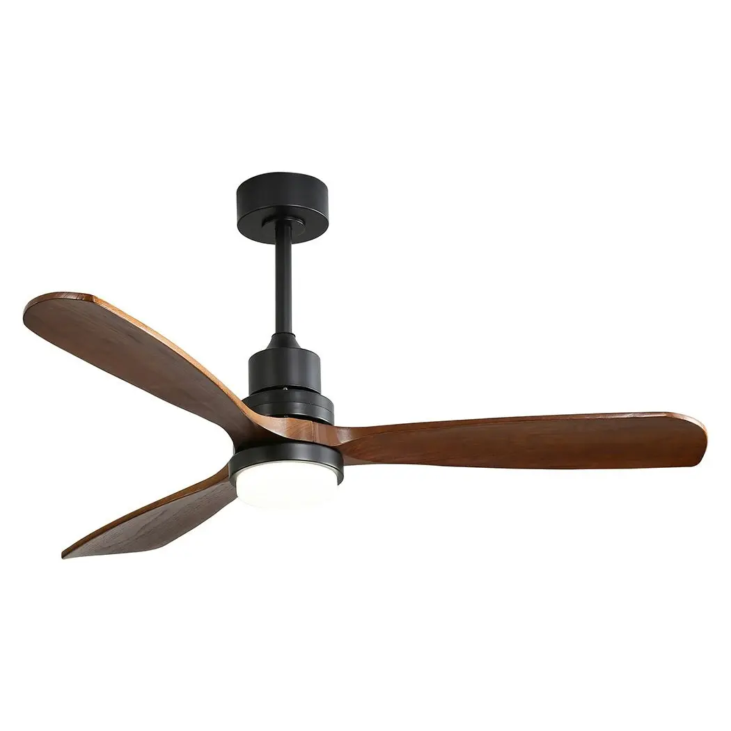 Spector 52'' Wood Ceiling Fan DC Motor with LED Light Remote Control 3 Blades