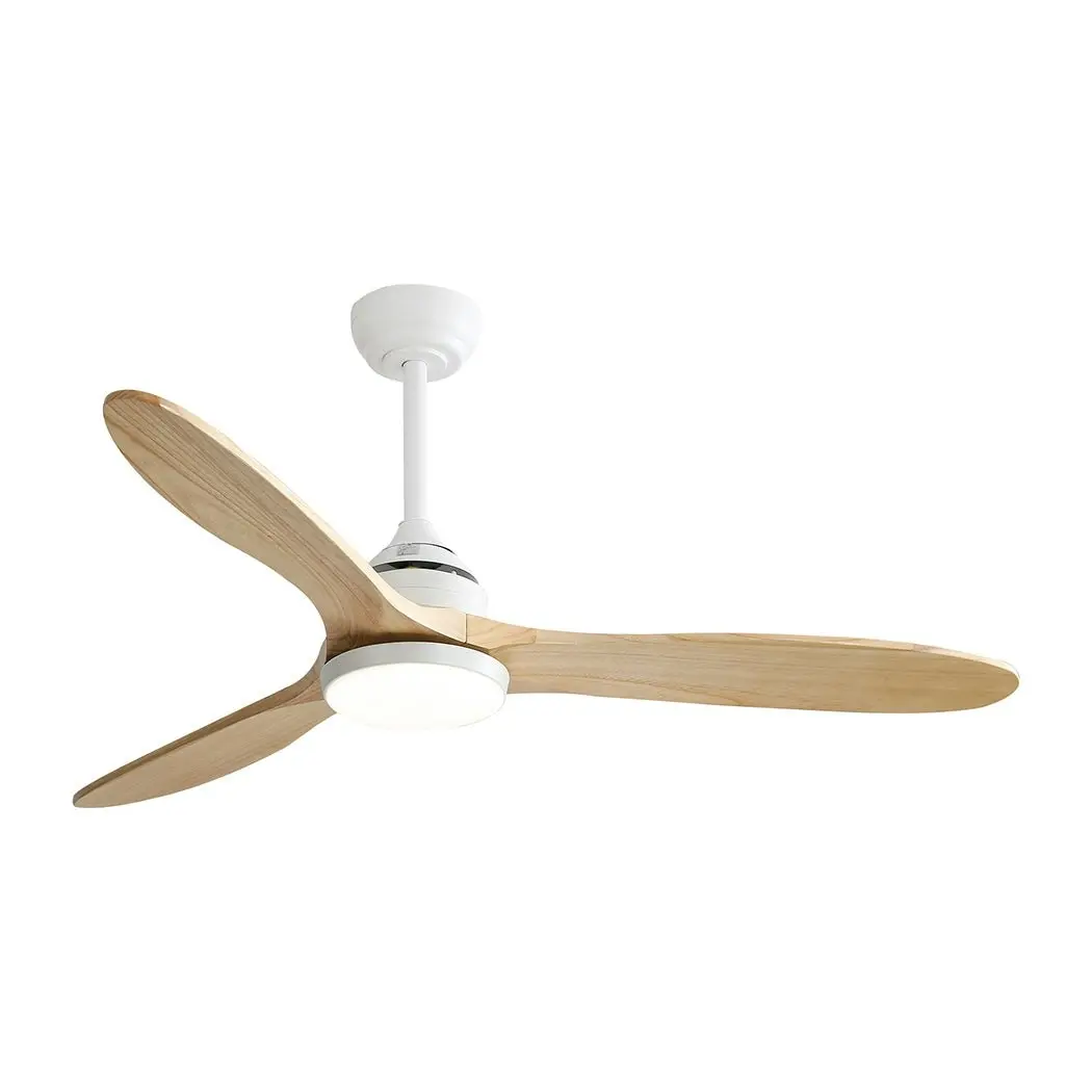 Spector 52'' Ceiling Fan LED Light DC Motor Remote Control 5 Speed Wooden Blade