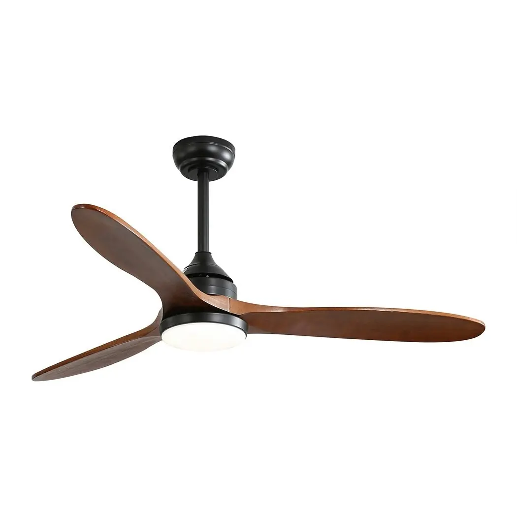 Spector 52'' Ceiling Fan DC Motor LED Light Wood Blade Remote Control 1300mm