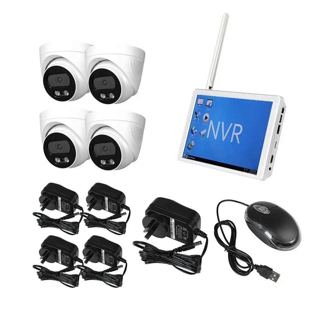 Wireless Security Camera System Set Wifi 1080P Home CCTV 8CH NVR Night MonitorX4