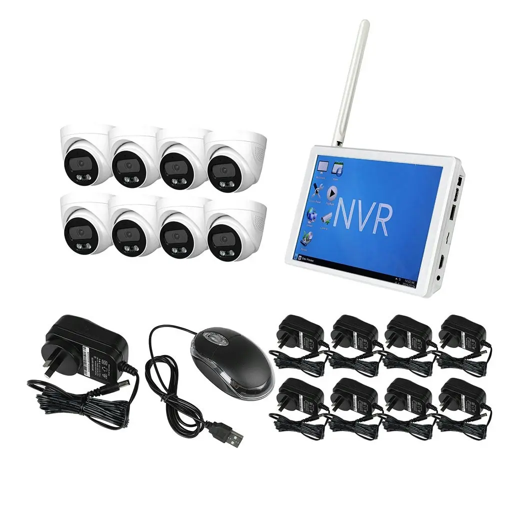 Wireless Security Camera System Set Wifi 1080P Home CCTV 8CH NVR Night MonitorX8