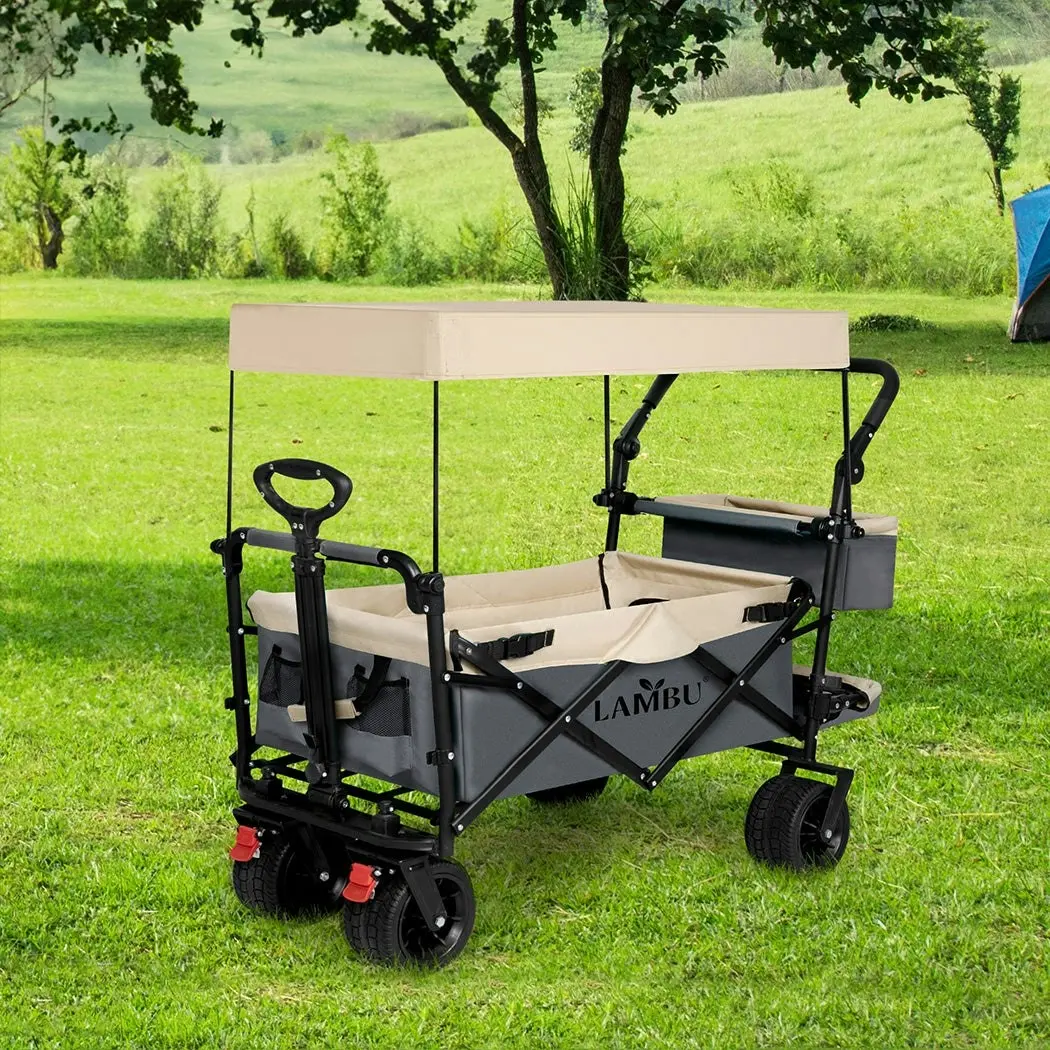 Lambu Garden Trolley Cart Foldable Beach Outdoor Picnic Camping Shopping Wagon