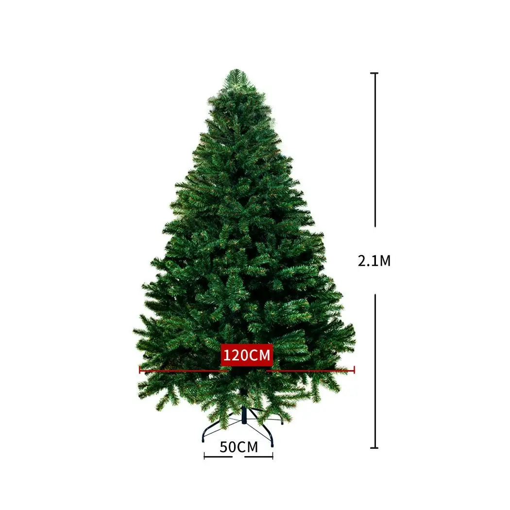 Santaco Christmas Tree 2.1M 7Ft Xmas Home Decoration Fillable Green Garden Decor