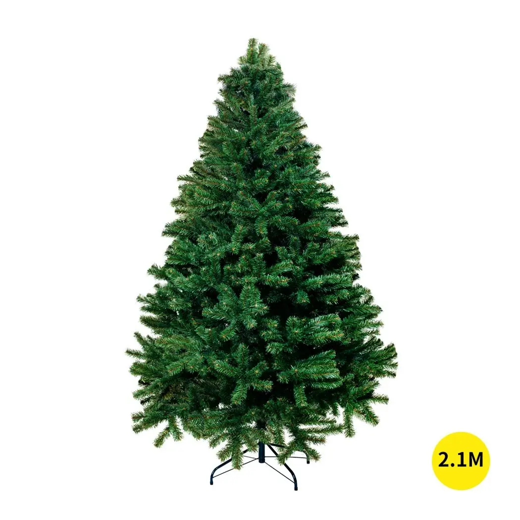 Santaco Christmas Tree 2.1M 7Ft Xmas Home Decoration Fillable Green Garden Decor