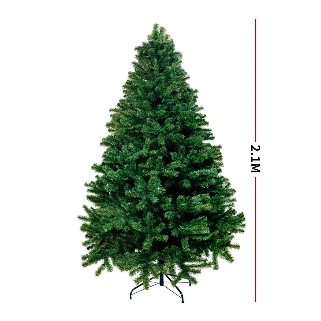 Santaco Christmas Tree 2.1M 7Ft Xmas Home Decoration Fillable Green Garden Decor