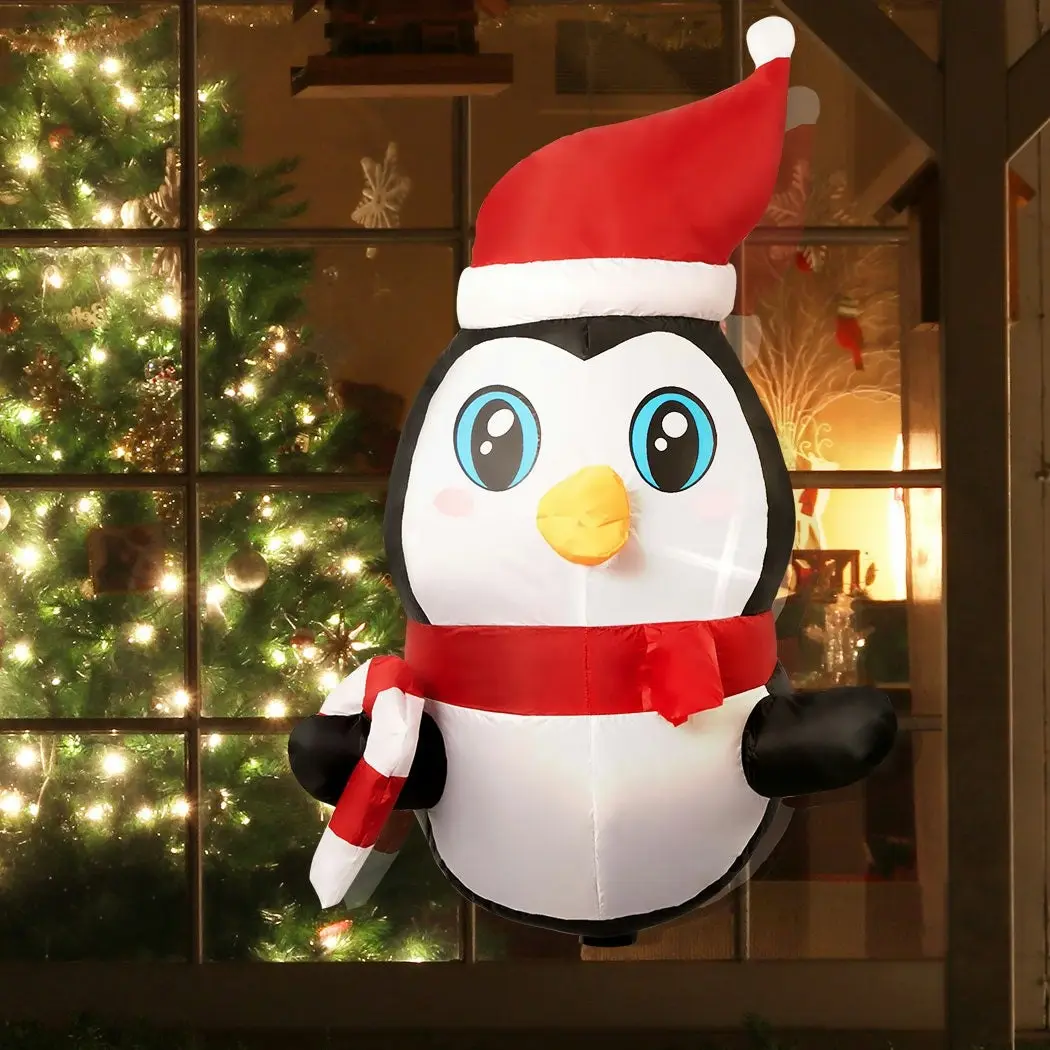 Santaco Christmas Inflatable Lighted Xmas Window Decorations 0.9M Penguin Lights