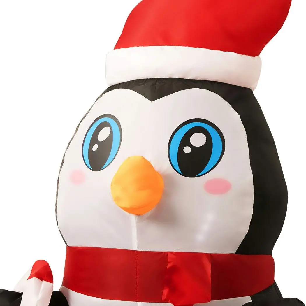 Santaco Christmas Inflatable Lighted Xmas Window Decorations 0.9M Penguin Lights