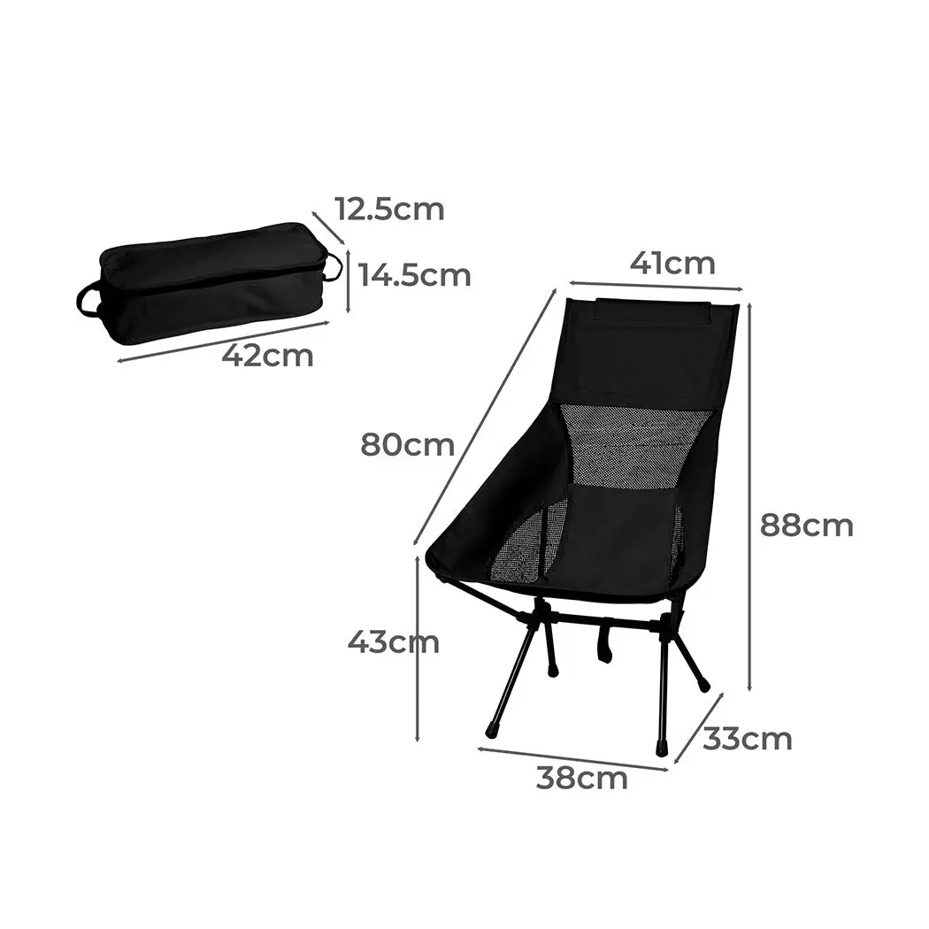 Levede Camping Chair Folding Outdoor Portable Lightweight Fishing Beach Picnic