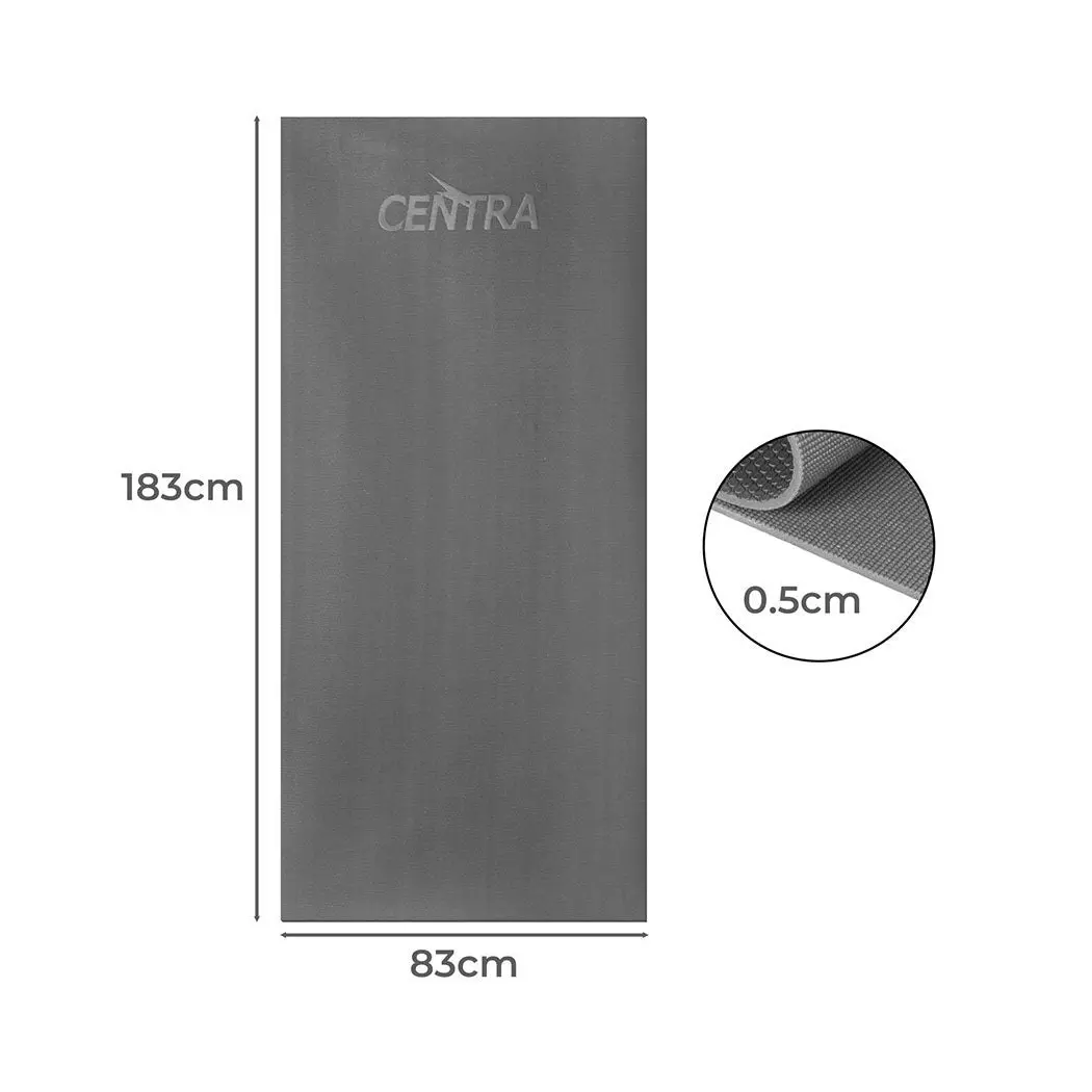 Centra Yoga Mat Non Slip 5mm Exercise Mats Fitness Sports Workout Mat 183X83cm