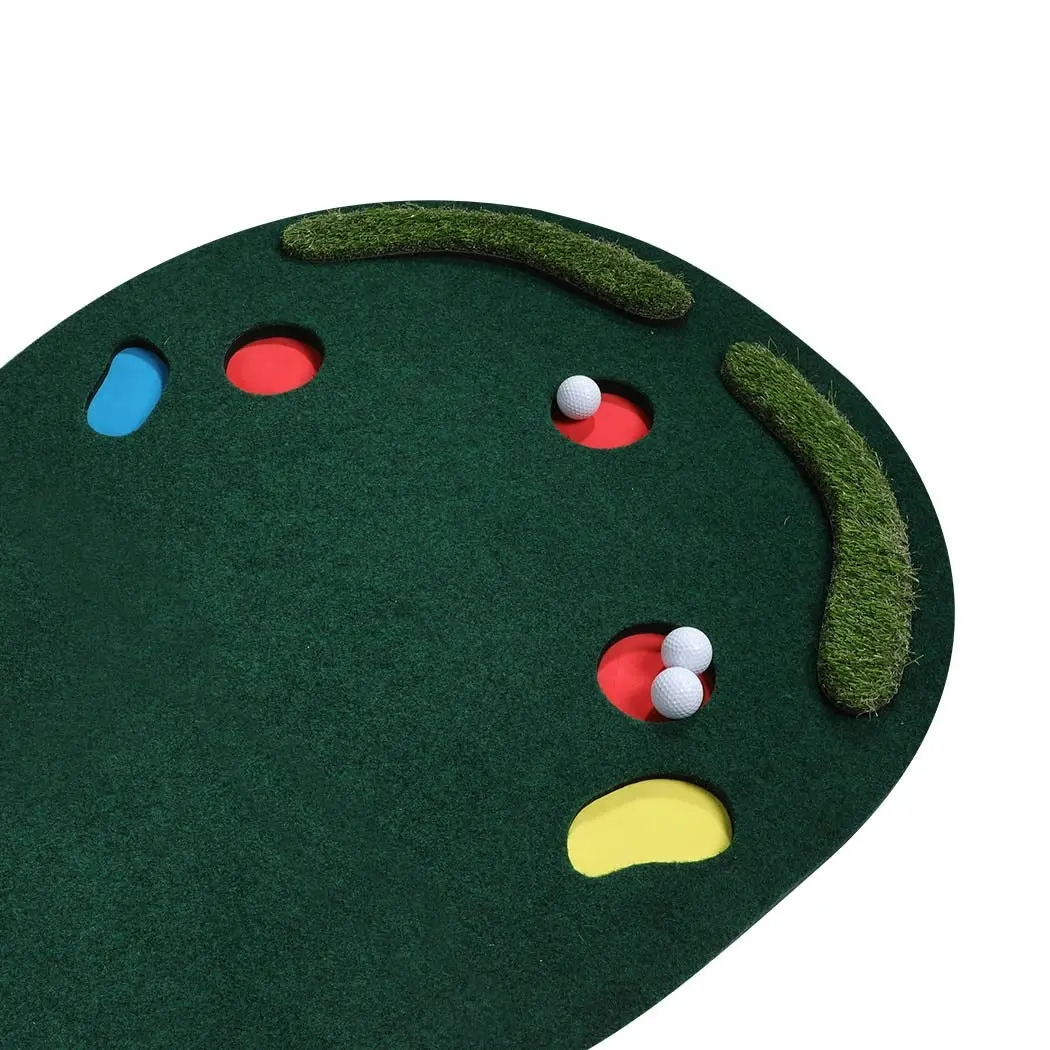 Centra 3M Golf Putting Mat Practice Training Indoor Outdoor Portable Slope Balls