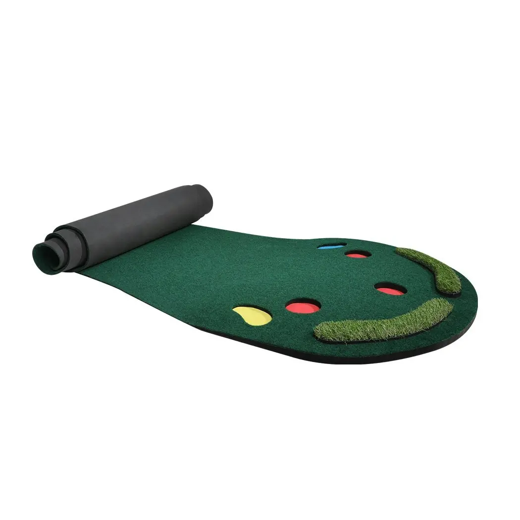 Centra 3M Golf Putting Mat Practice Training Indoor Outdoor Portable Slope Balls