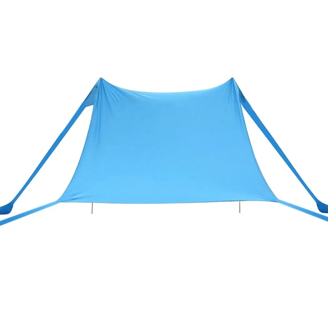 Portable Camping Canopy 2-4 Person Beach Sunshade Tent Windproof Sun Shelter