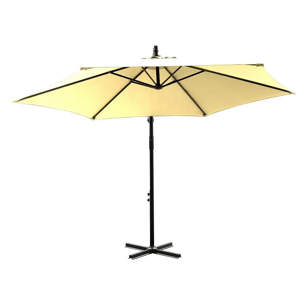 Mountview 3M Outdoor Umbrella Cantilever Garden Patio Beach Umbrellas Beige