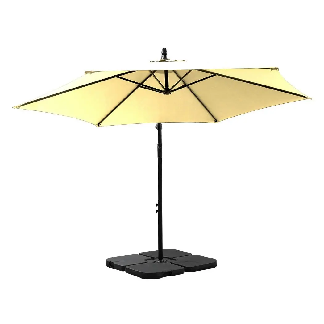 Mountview 3M Outdoor Umbrella Cantilever Umbrellas Base Stand Garden Patio Beach