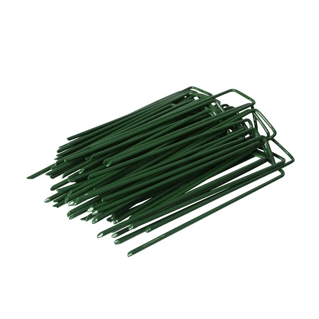 Marlow 100PCS Synthetic Artificial Grass Pins Turf Pin U Fastening Lawn Weed Mat