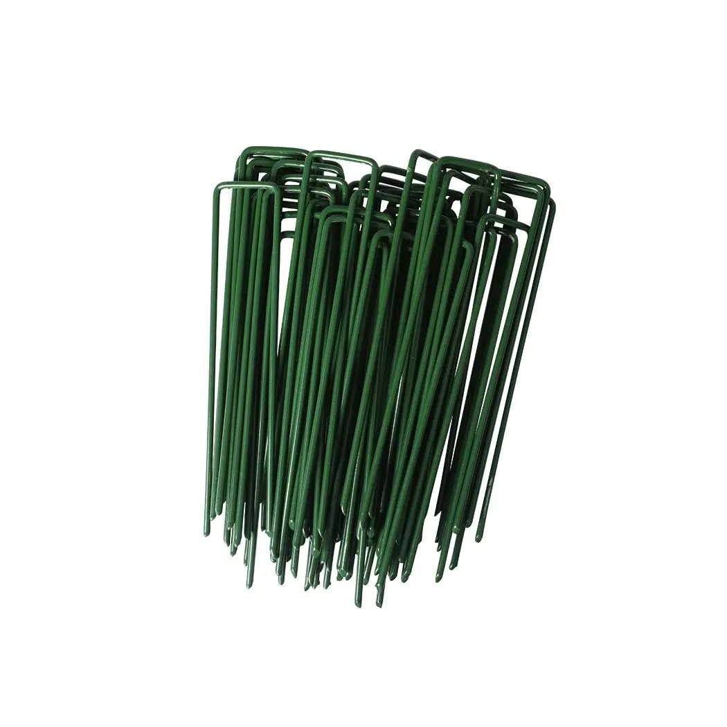 Marlow 100PCS Synthetic Artificial Grass Pins Turf Pin U Fastening Lawn Weed Mat