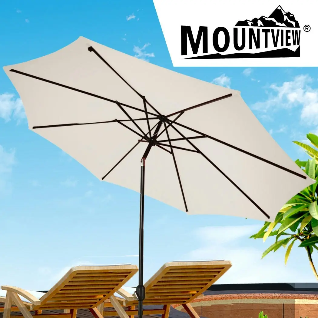 Traderight Group  Mountview Outdoor Patio Aluminum Tiltable Solar Umbrella Beach Sun Shade Shelter