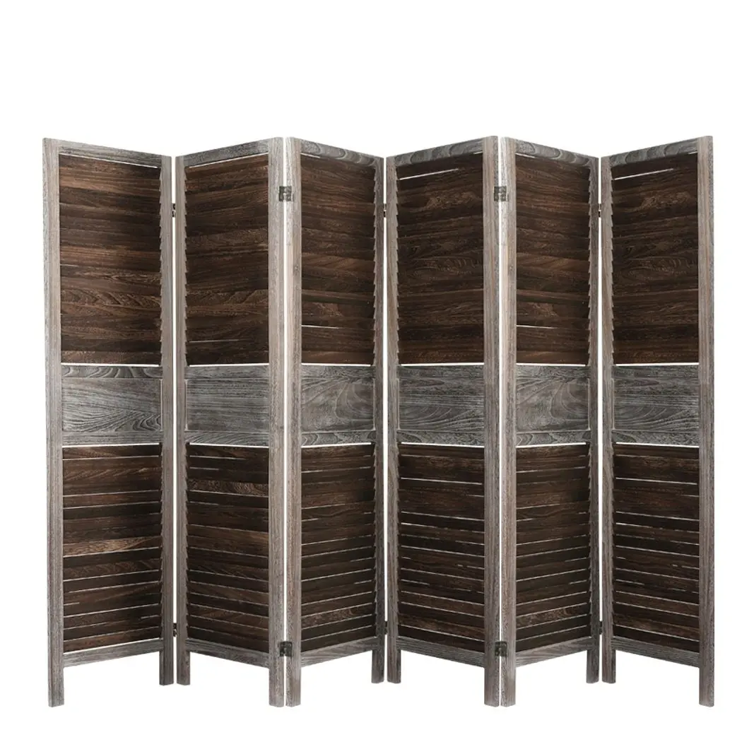 Levede Room Divider 6 Panel Folding Screen Privacy Dividers Stand Wood Home